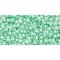 Japanese Toho Seed Beads Tube Round 11/0 Inside-Color Crystal/Mint Julep-Lined TR-11-354