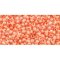 Japanese Toho Seed Beads Tube Round 11/0 Inside-Color Crystal/Salmon-Lined TR-11-985