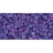 Japanese Toho Seed Beads Tube Round 11/0 Inside-Color Frosted Aqua/Purple-Lined TR-11-252F
