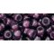 Japanese Toho Seed Beads Tube Round 6/0 Inside-Color Gray/Magenta-Lined TR-06-1076