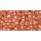 Japanese Toho Seed Beads Tube Round 8/0 Inside-Color Jonquil/Brick Red-Lined TR-08-951