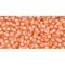 Japanese Toho Seed Beads Tube Round 11/0 Inside-Color Jonquil/Coral-Lined TR-11-956