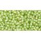Japanese Toho Seed Beads Tube Round 11/0 Inside-Color Jonquil/Mint Julep-Lined TR-11-945