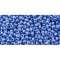 Japanese Toho Seed Beads Tube Round 11/0 Inside-Color Lt Sapphire/Opaque Dk Blue-Lined TR-11-1057