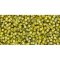 Japanese Toho Seed Beads Tube Round 15/0 Inside-Color Luster Black Diamond/Opaque Yellow-Lined TR-15-246