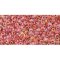 Japanese Toho Seed Beads Tube Round 11/0 Inside-Color Luster Crystal/Terra Cotta-Lined TR-11-186