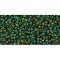 Japanese Toho Seed Beads Tube Round 15/0 Inside-Color Peridot/Oxblood-Lined TR-15-247