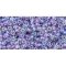 Japanese Toho Seed Beads Tube Round 11/0 Inside-Color Rainbow Crystal/Metallic Purple-Lined TR-11-265