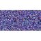 Japanese Toho Seed Beads Tube Round 15/0 Inside-Color Rainbow Crystal/Tanzanite-Lined TR-15-181
