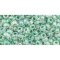 Japanese Toho Seed Beads Tube Round 8/0 Inside-Color Rainbow Crystal/Shamrock-Lined TR-08-699