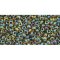 Japanese Toho Seed Beads Tube Round 11/0 Inside-Color Rainbow Lt Topaz/Jet-Lined TR-11-244