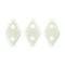 CzechMates 2-Hole Diamond Bead 6.5x4mm Tube Luster - Opaque White 398-46-L0300