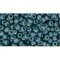 Japanese Toho Seed Beads Tube Round 8/0 Marbled Opaque Turquoise/Blue TR-08-1207