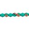 Czech Faceted Round Firepolished Glass Beads 6mm (25) Matte - Apollo - Turquoise