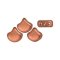 Matubo Ginkgo Leaf Bead 2-Hole Tube 7.5mm Matte - Metallic Bronze Copper PB399-87-K0178