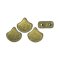 Matubo Ginkgo Leaf Bead 2-Hole Tube 7.5mm Metallic Suede - Gold PB399-87-79080MJT