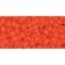Japanese Toho Seed Beads Tube Round 8/0 Opaque-Frosted Sunset Orange TR-08-50F