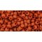 Japanese Toho Seed Beads Tube Round 8/0 Opaque-Frosted Terra Cotta TR-08-46LF