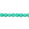 Czech Faceted Round Firepolished Glass Beads 6mm (25) Opaque Turquoise
