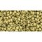 Japanese Toho Seed Beads Tube Round 11/0 PermaFinish - Frosted Galvanized Yellow Gold TR-11-PF559F