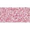 Japanese Toho Seed Beads Tube Round 11/0 PermaFinish - Silver-Lined Milky Baby Pink TR-11-PF2105