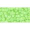 Japanese Toho Seed Beads Tube Round 8/0 Reflection - Neon Green TR-08-2503