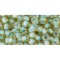 Japanese Toho Seed Beads Tube Round 6/0 Inside-Color Rainbow Lt Topaz/Sea Foam-Lined TR-06-952