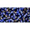 Japanese Toho Seed Beads Tube Round 8/0 Silver-Lined Frosted Cobalt TR-08-28DF