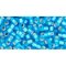 Japanese Toho Seed Beads Tube Round 8/0 Silver-Lined Frosted Dk Aqua TR-08-23BF