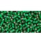 Japanese Toho Seed Beads Tube Round 11/0 Silver-Lined Frosted Green Emerald TR-11-36F