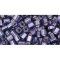 Japanese Toho Seed Beads 3mm Cube Silver-Lined Frosted Lt Tanzanite TC-03-39F