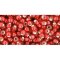 Japanese Toho Seed Beads Tube Round 8/0 Silver-Lined Frosted Ruby TR-08-25CF