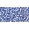 Japanese Toho Seed Beads Tube Round 8/0 Silver-Lined Lt Sapphire TR-08-33