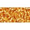 Japanese Toho Seed Beads Tube Round 8/0 Silver-Lined Med Topaz TR-08-22B
