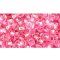 Japanese Toho Seed Beads Tube Round 6/0 Silver-Lined Pink TR-06-38