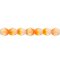 Czech Faceted Round Firepolished Glass Beads 6mm (25) Tangerine/Milky White