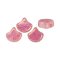 Matubo Ginkgo Leaf Bead 2-Hole Tube 7.5mm Topaz/Pink Luster - Opaque White PB399-87-LP03000