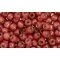 Japanese Toho Seed Beads Tube Round 6/0 PermaFinish - Translucent Silver-Lined Pomegranate TR-06-PF2113