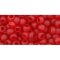 Japanese Toho Seed Beads Tube Round 6/0 Transparent-Frosted Siam Ruby TR-06-5BF