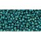 Japanese Toho Seed Beads Tube Round 11/0 Transparent-Lustered Emerald Green/Denim Blue TR-11-374