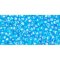 Japanese Toho Seed Beads Tube Round 11/0 Transparent-Rainbow Dk Aqua TR-11-163B