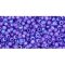 Japanese Toho Seed Beads Tube Round 11/0 Transparent-Rainbow Frosted Dk Sapphire TR-11-87F