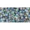 Japanese Toho Seed Beads Tube Round 8/0 Transparent-Rainbow Frosted Gray TR-08-176BF 
