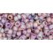 Japanese Toho Seed Beads Tube Round 8/0 Transparent-Rainbow Frosted Med Amethyst TR-08-166BF