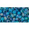 Japanese Toho Seed Beads Tube Round 6/0 Transparent-Rainbow Frosted Teal TR-06-167BDF