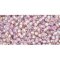 Japanese Toho Seed Beads Tube Round 11/0 Transparent Rainbow Lt Amethyst TR-11-166