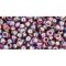 Japanese Toho Seed Beads Tube Round 8/0 Transparent-Rainbow Med Amethyst TR-08-166B