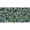 Japanese Toho Seed Beads Tube Round 11/0 Transparent-Rainbow Olivine TR-11-180