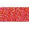 Japanese Toho Seed Beads Tube Round 11/0 Transparent-Rainbow Ruby TR-11-165C
