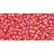 Japanese Toho Seed Beads Tube Round 11/0 Transparent-Rainbow Siam Ruby TR-11-165B